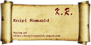 Knipl Romuald névjegykártya